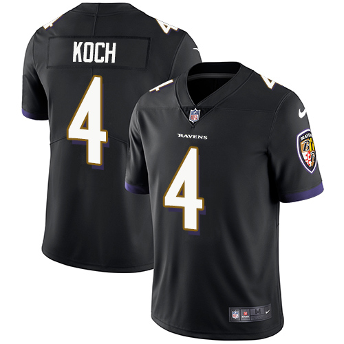 2019 Men Baltimore Ravens 4 Koch black Nike Vapor Untouchable Limited NFL Jersey